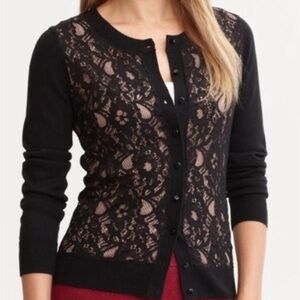 Banana Republic Black Lace Cardigan